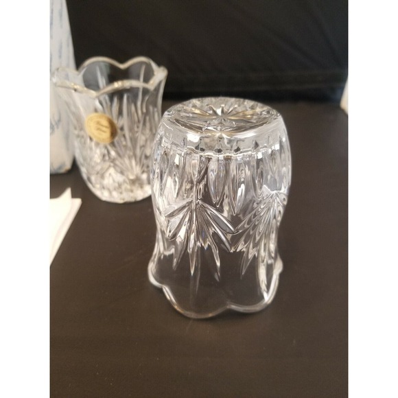 Princess House 837 Two Lead Crystal Votives NIB Retired 1998 - Picture 3 of 8